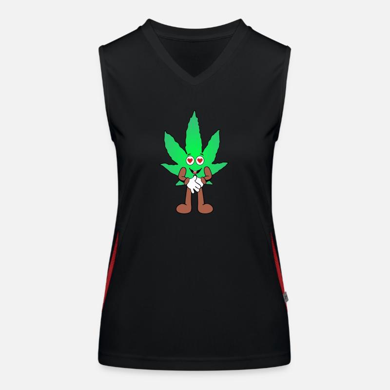 Der Bloom - Love Bloom Weed Cannabis Marihuana Funktionelles Kontrast-Tank Top für Frauen