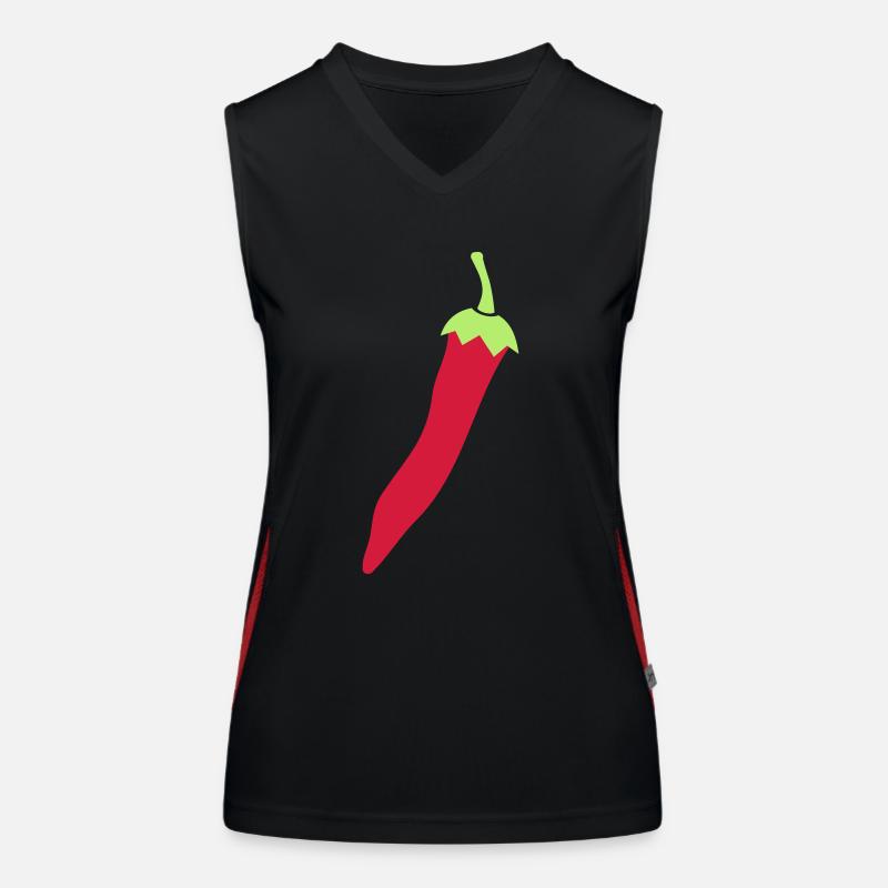 Chili au piment Débardeur respirant contrasté Femme