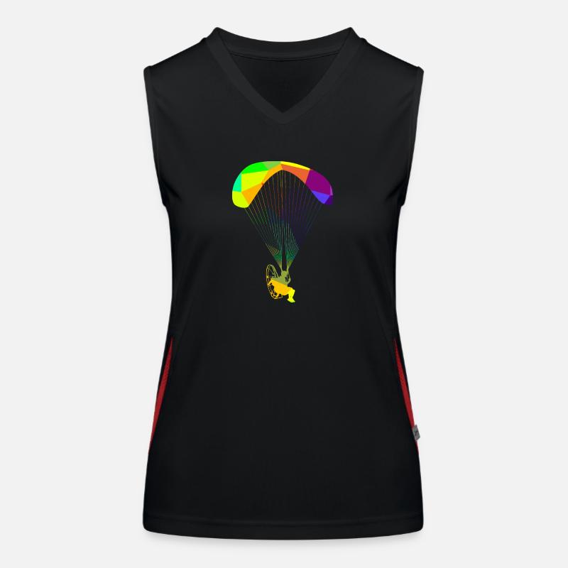 Motorized Paraglider Paraglider Rainbow Women's Functional Contrast Tank Top