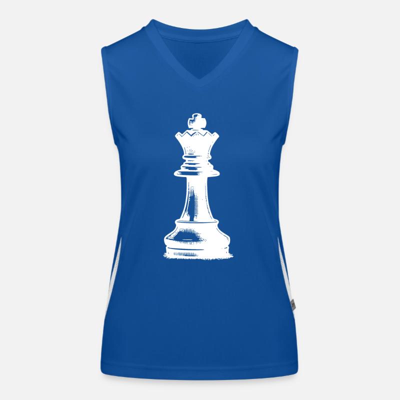 Jeu d’échecs Pièce d’échecs King Débardeur respirant contrasté Femme