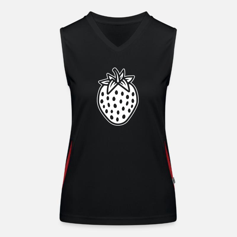 Erdbeere Obst Frucht Funktionelles Kontrast-Tank Top für Frauen