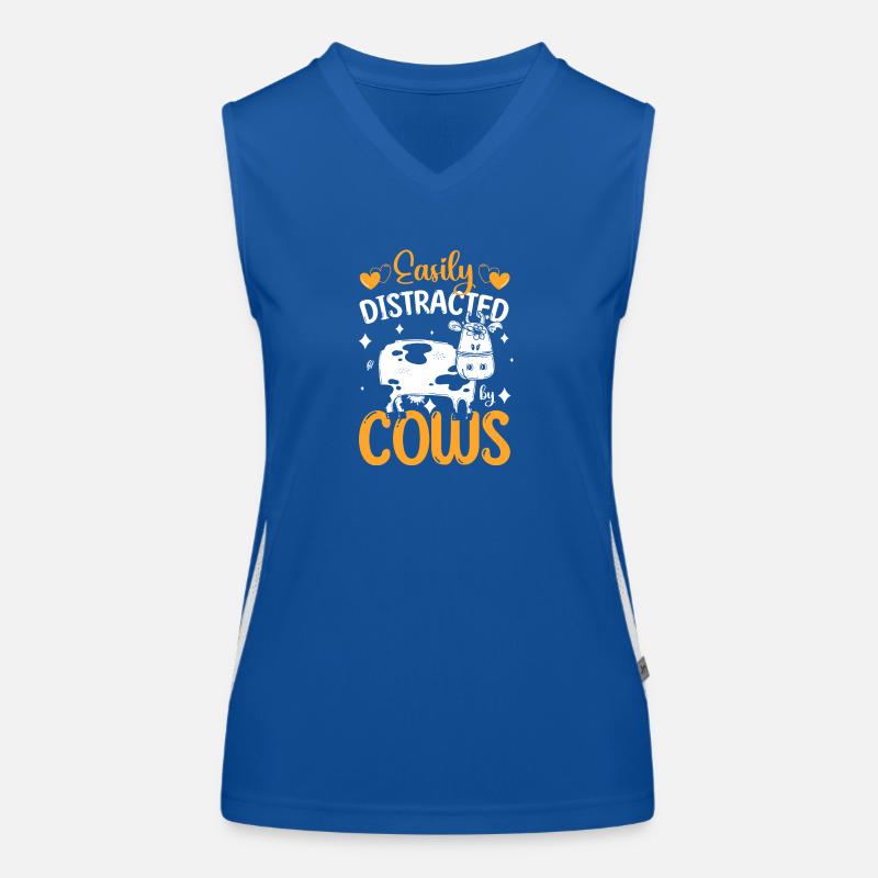 Kühe Bauer Nutztier Funktionelles Kontrast-Tank Top für Frauen