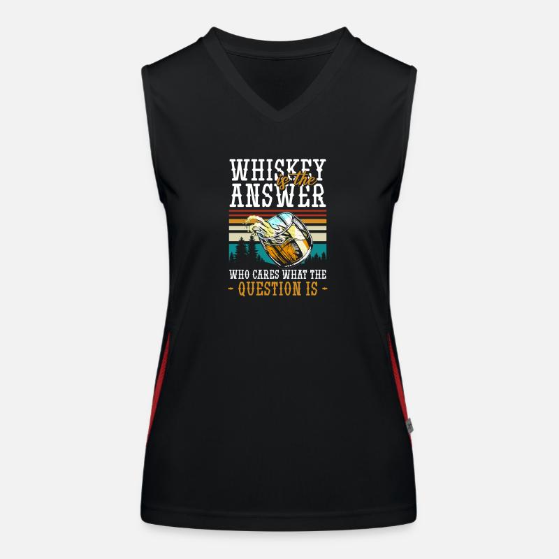 Schnaps Flasche Mann Rausch Funktionelles Kontrast-Tank Top für Frauen