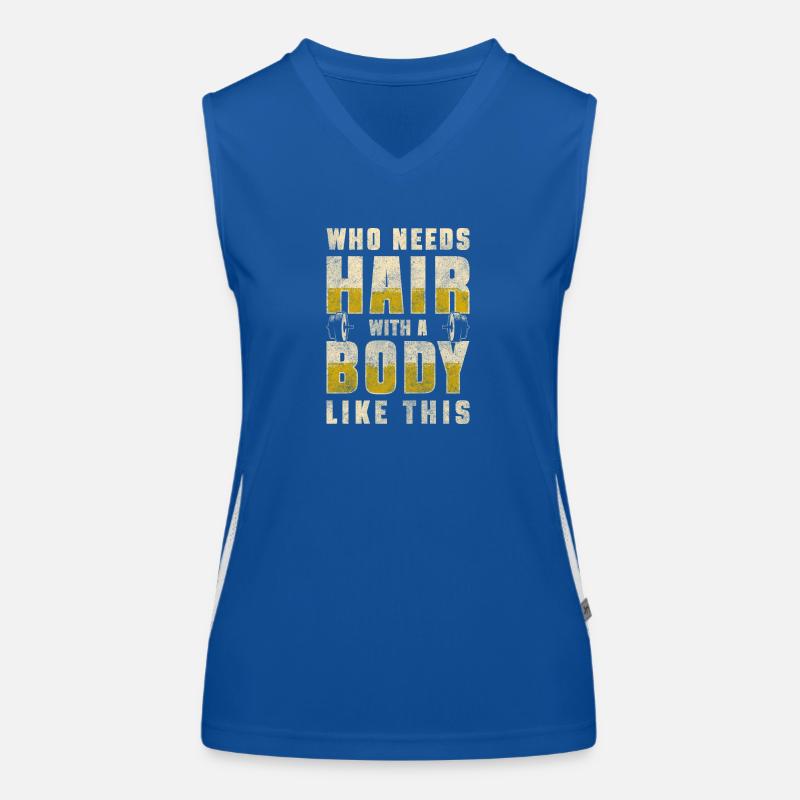 Haarlos Haarschnitt Männerproblem Funktionelles Kontrast-Tank Top für Frauen
