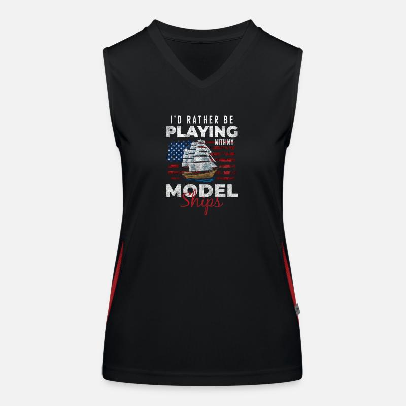 Schiff Modellbauer Schifffahrt Funktionelles Kontrast-Tank Top für Frauen