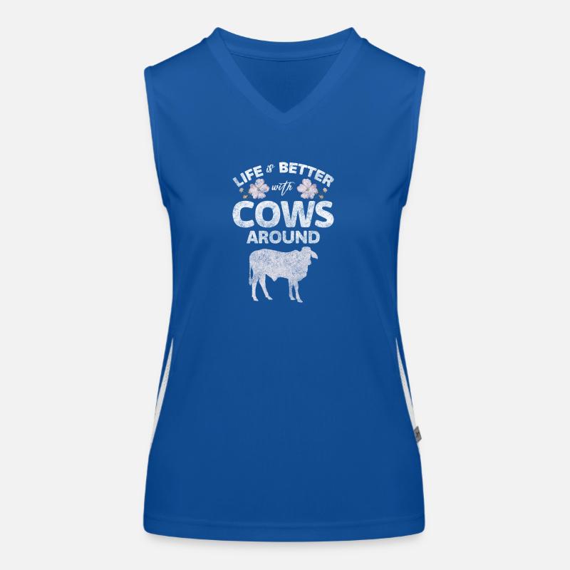 pis de lait de vache vache laitière Débardeur respirant contrasté Femme