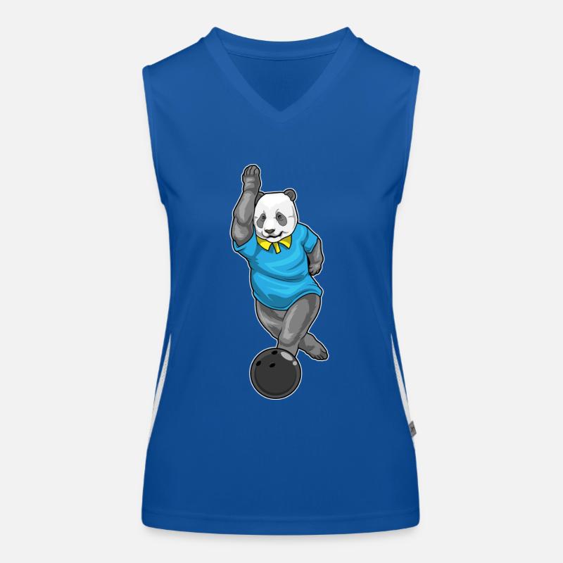 Panda Bowling Boule de bowling Débardeur respirant contrasté Femme