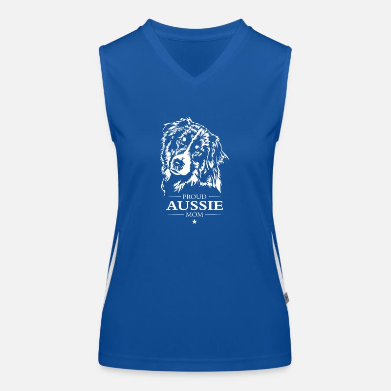 Aussie Mom Australian Shepherd Hunde Hund Wilsigns Funktionelles Kontrast-Tank Top für Frauen