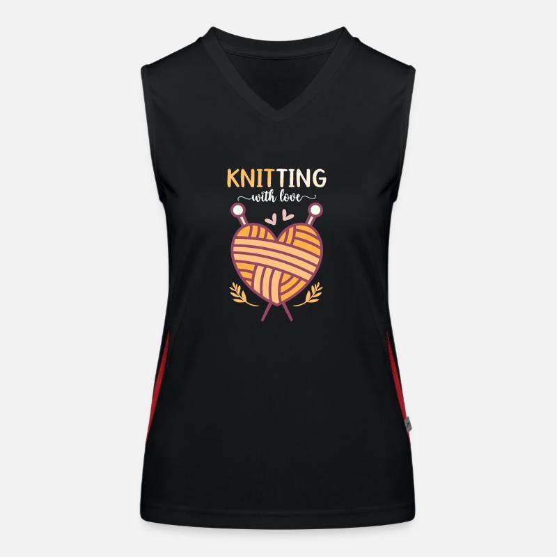 Geschenk- knitting with love Funktionelles Kontrast-Tank Top für Frauen