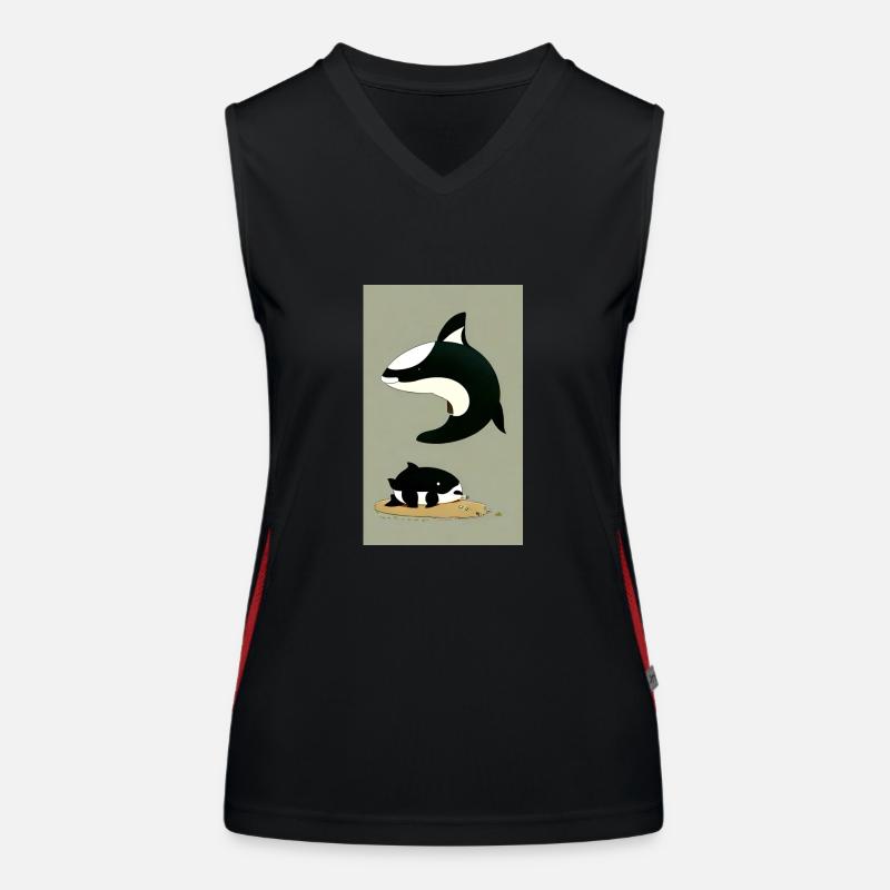 Orca | Wal | Killerwal | Meerestier | Ozean Funktionelles Kontrast-Tank Top für Frauen
