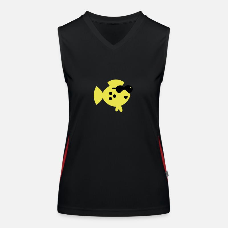 Blindfisch / blind fish (2c) Funktionelles Kontrast-Tank Top für Frauen