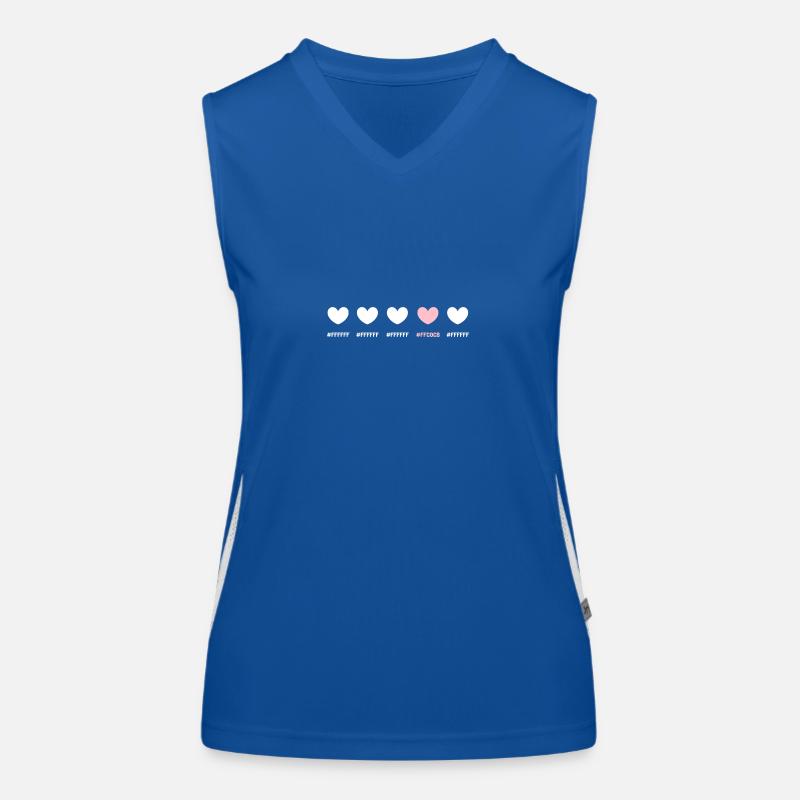 Herz-Muster | Geschenkidee von Herzen Funktionelles Kontrast-Tank Top für Frauen