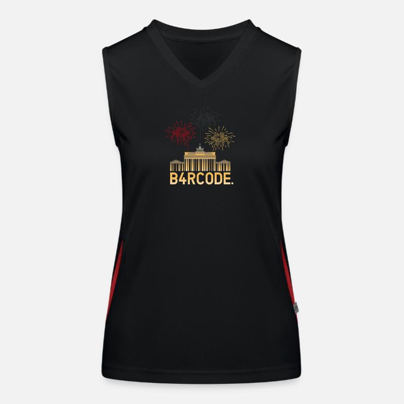 B4RCODE. German Unity Funktionelles Kontrast-Tank Top für Frauen