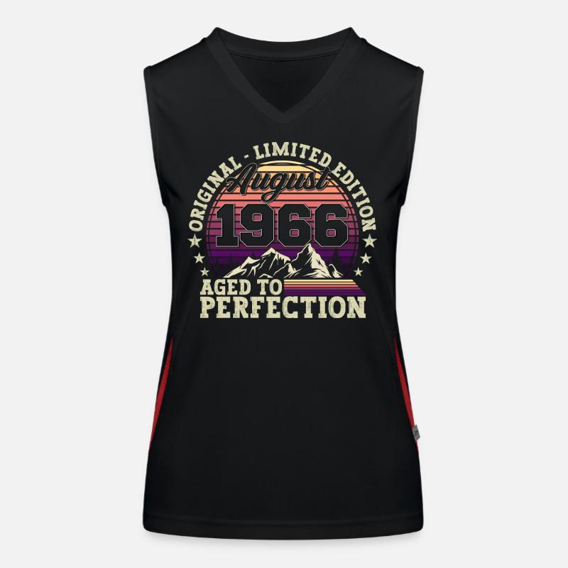 Original August 1966 56. Geburtstag Fun Geschenk Funktionelles Kontrast-Tank Top für Frauen