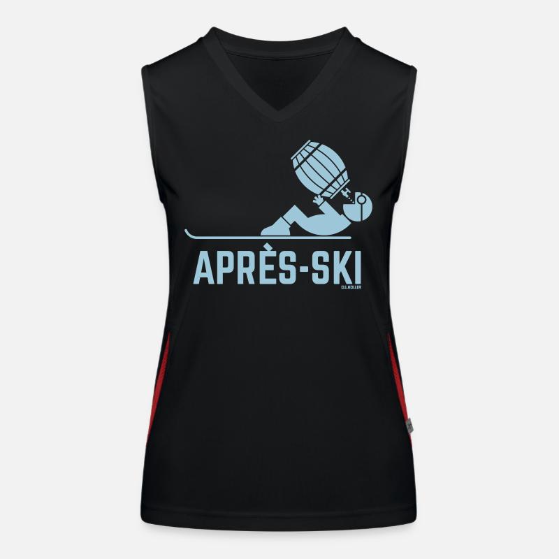 Après-Ski (Apres Ski Biertrinker Bierfass / Sky) Funktionelles Kontrast-Tank Top für Frauen
