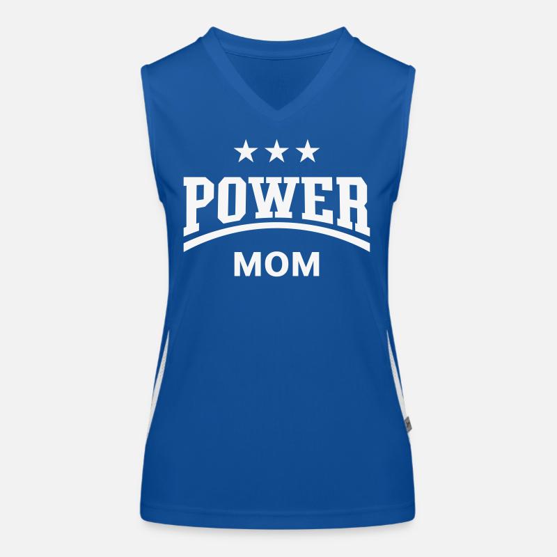 Power Mom (Mama, Mami, Mutter, Muttertag / White) Funktionelles Kontrast-Tank Top für Frauen