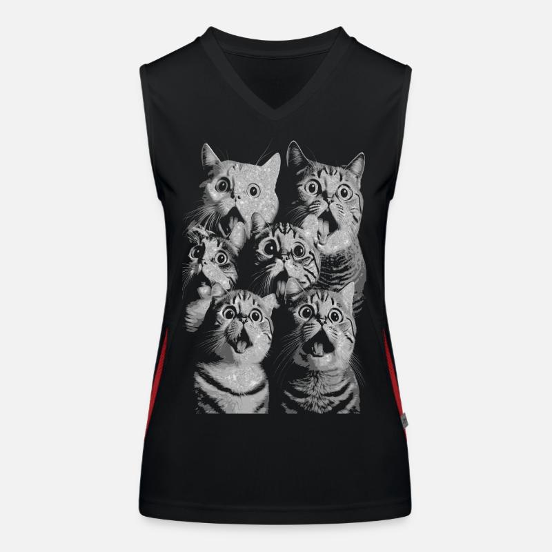 Graphique Funny Animals Cat Débardeur respirant contrasté Femme