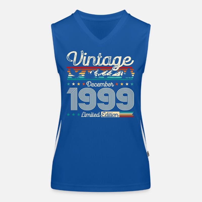 25th Birthday Original December 1999 Volume 99 Women's Functional Contrast Tank Top