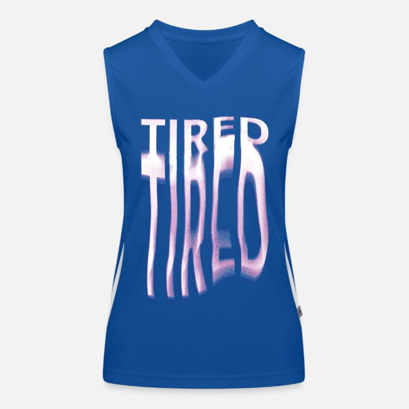 TIRED – Distorted Aesthetics for Insomniacs Women's Functional Contrast Tank Top