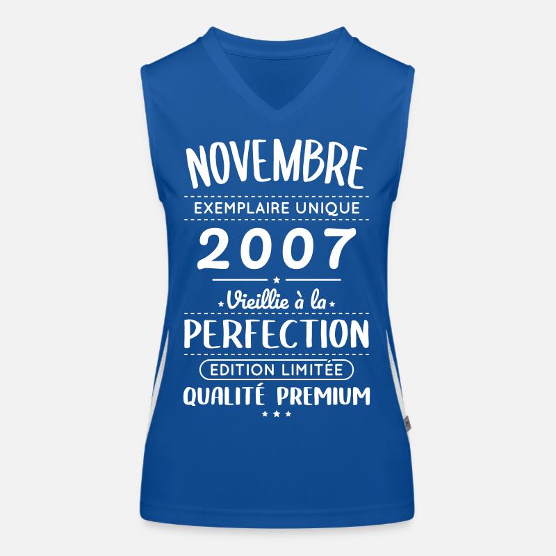 18. Geburtstag - November 2007 Perfektion Funktionelles Kontrast-Tank Top für Frauen