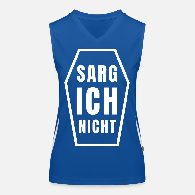 SARG ICH NICHT - lustiger Gothic Spruch Funktionelles Kontrast-Tank Top für Frauen