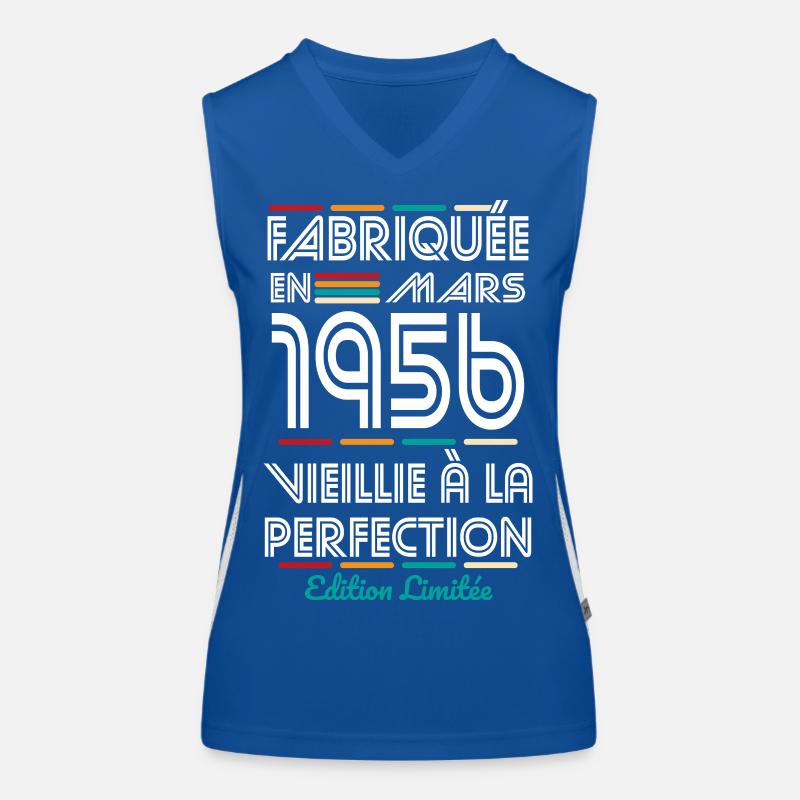 70th Anniversary - Made in March 1956 Women's Functional Contrast Tank Top