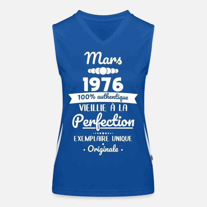 Anniversaire 50 ans - Mars 1976 Originale Débardeur respirant contrasté Femme