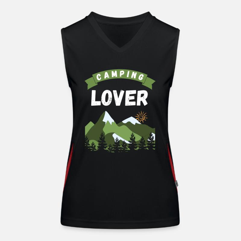 Camping Lover - Design Funktionelles Kontrast-Tank Top für Frauen