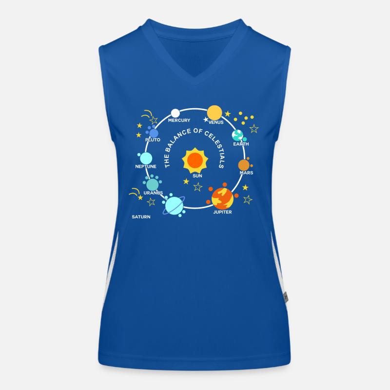 Planets Solar Graphic Planets Solar System Stars Women's Functional Contrast Tank Top