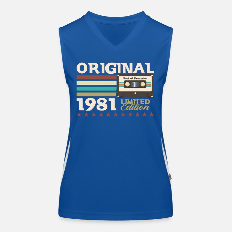 42nd Birthday Cassette December 1981 Women's Functional Contrast Tank Top