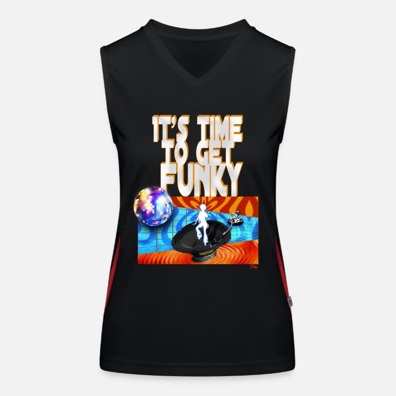 It's time to get funky - Women's Functional Contrast Tank Top - black/red