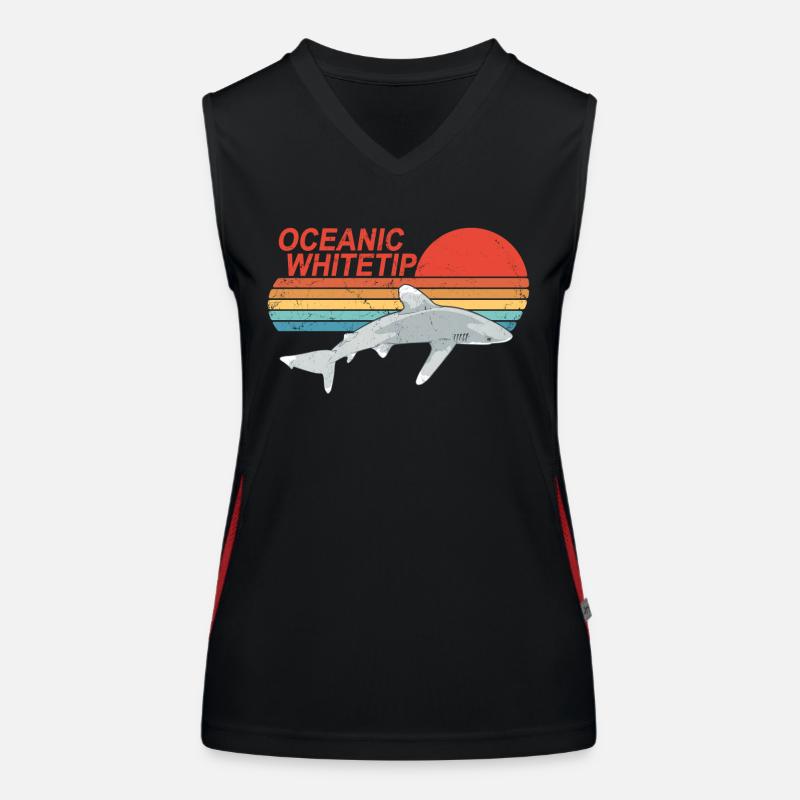 Longimanus Requin à pointes blanches Débardeur respirant contrasté Femme