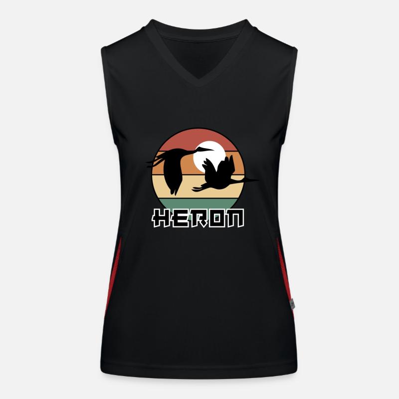 Héron retro Débardeur respirant contrasté Femme