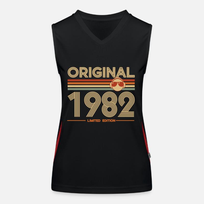 1982 - Women's Functional Contrast Tank Top - black/red