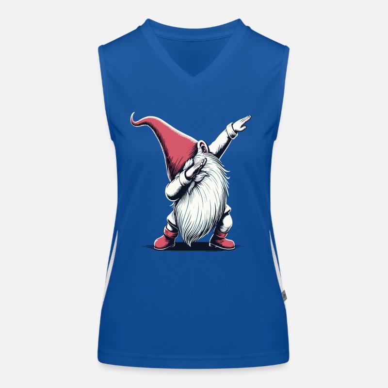 Dabbing Wichtel Dab Nikolaus Funktionelles Kontrast-Tank Top für Frauen