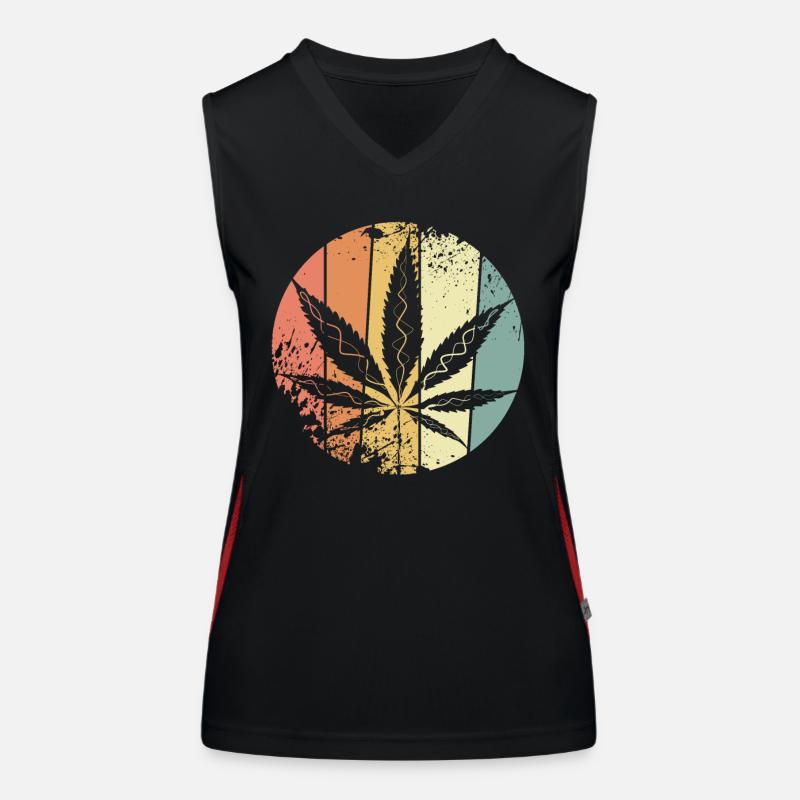 Hanf Cannabis Funktionelles Kontrast-Tank Top für Frauen