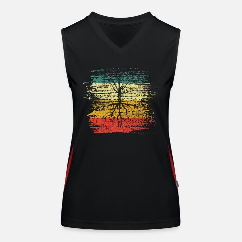 Baum Funktionelles Kontrast-Tank Top für Frauen