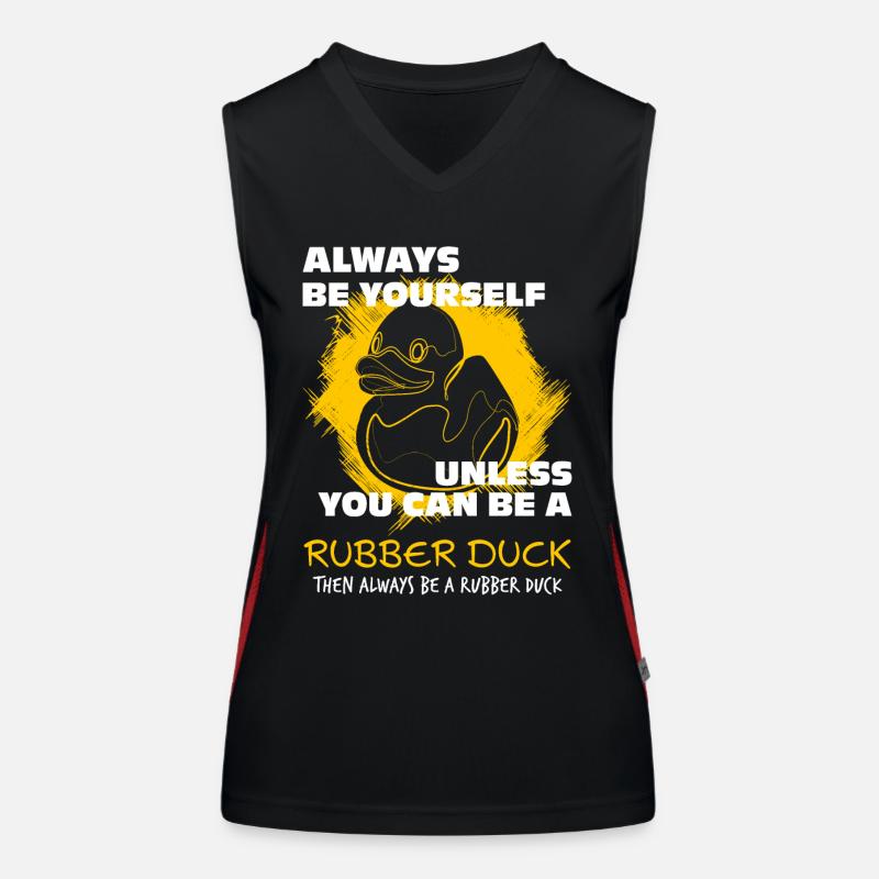 Quietscheente Entchen Funktionelles Kontrast-Tank Top für Frauen