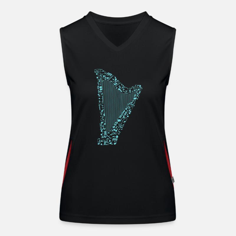 Harfe Funktionelles Kontrast-Tank Top für Frauen