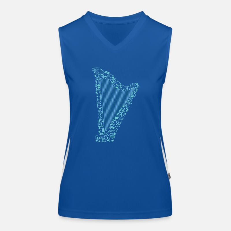 Harfe Funktionelles Kontrast-Tank Top für Frauen
