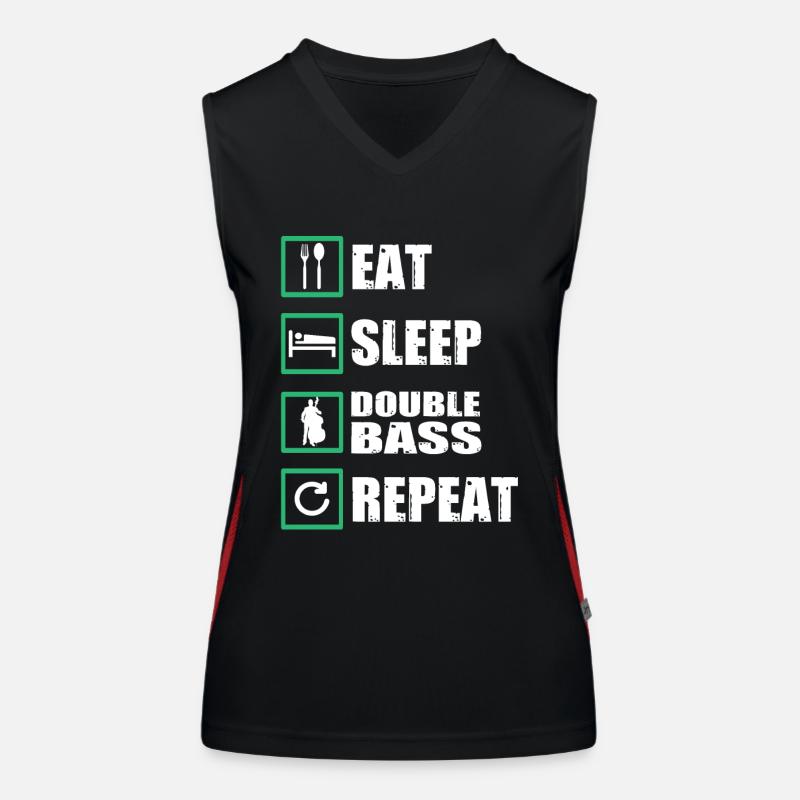 Kontrabass Geschenk Funktionelles Kontrast-Tank Top für Frauen