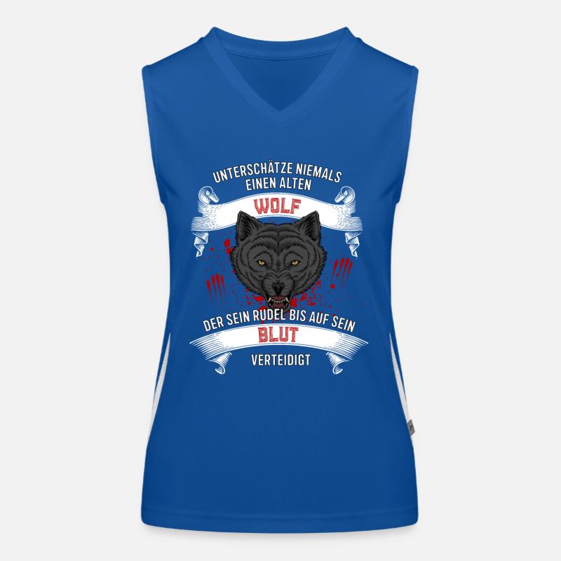 Never underestimate a wolf - Germans Women's Functional Contrast Tank Top