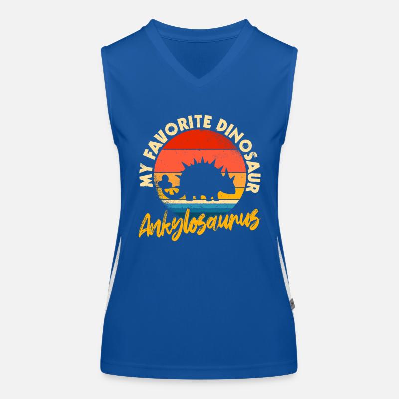 Lieblingsdino Ankylosaurus Funktionelles Kontrast-Tank Top für Frauen