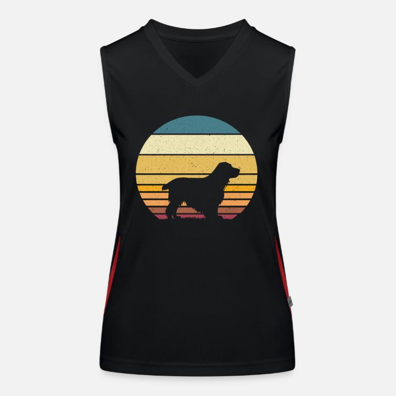 Cocker Spaniel Funktionelles Kontrast-Tank Top für Frauen