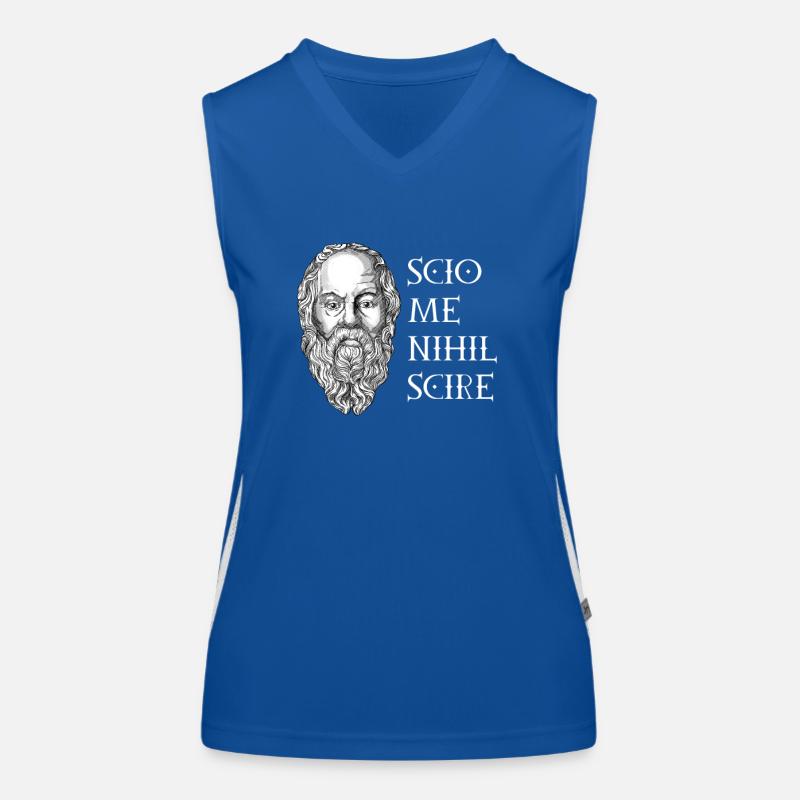 Scio me nihil scire - Socrate Débardeur respirant contrasté Femme