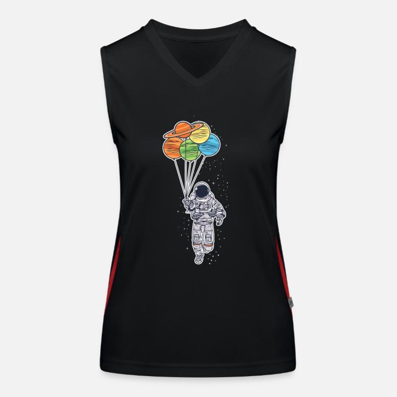 Astronaut Funktionelles Kontrast-Tank Top für Frauen