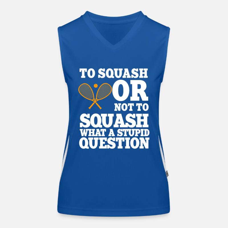 Squash Spruch Funktionelles Kontrast-Tank Top für Frauen