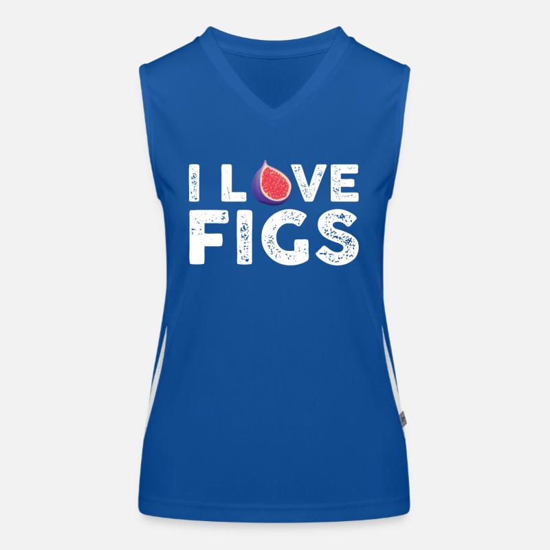Ich Liebe Feigen Funktionelles Kontrast-Tank Top für Frauen