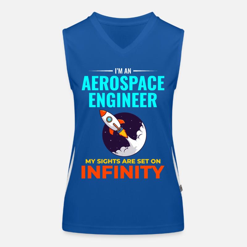Aerospace Engineer Astronautical Rocket Scientist Women's Functional Contrast Tank Top