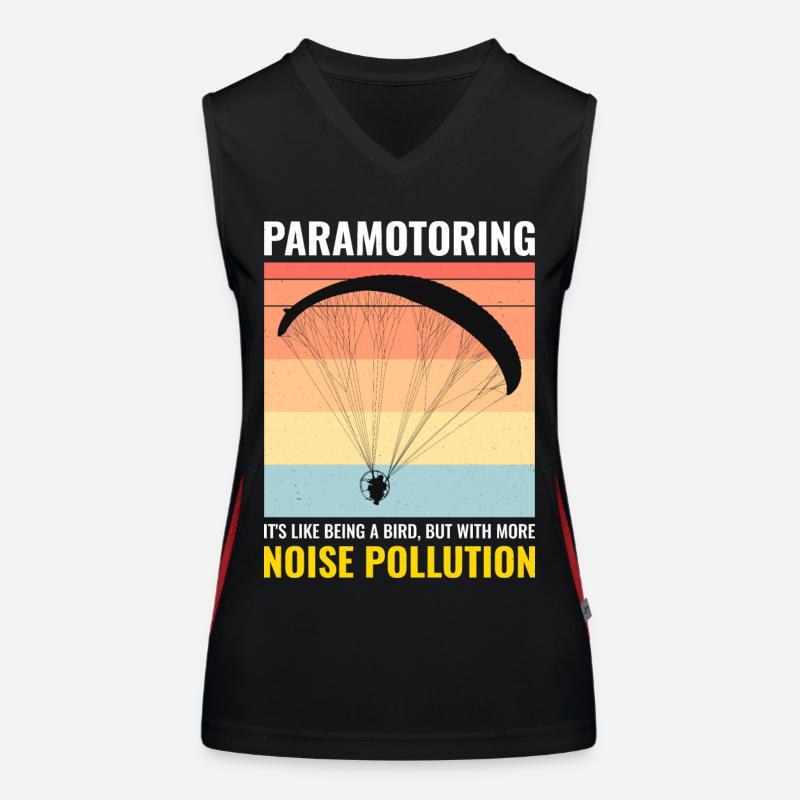 Pilote de paramoteur Paramoteur Parapente motorisé Débardeur respirant contrasté Femme